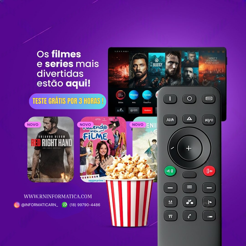 IPTV PRO Acesso a mais de 15Mil Filmes - 10Mil Séries - +100 Canais abertos e fechados